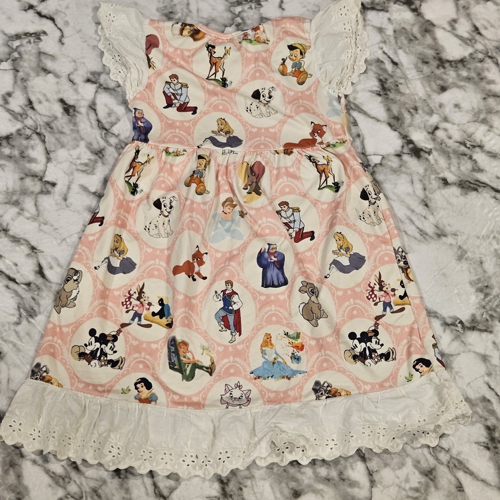 Classic Cartoon Characters Milksilk Dress Size 3T - Picture 5 of 5